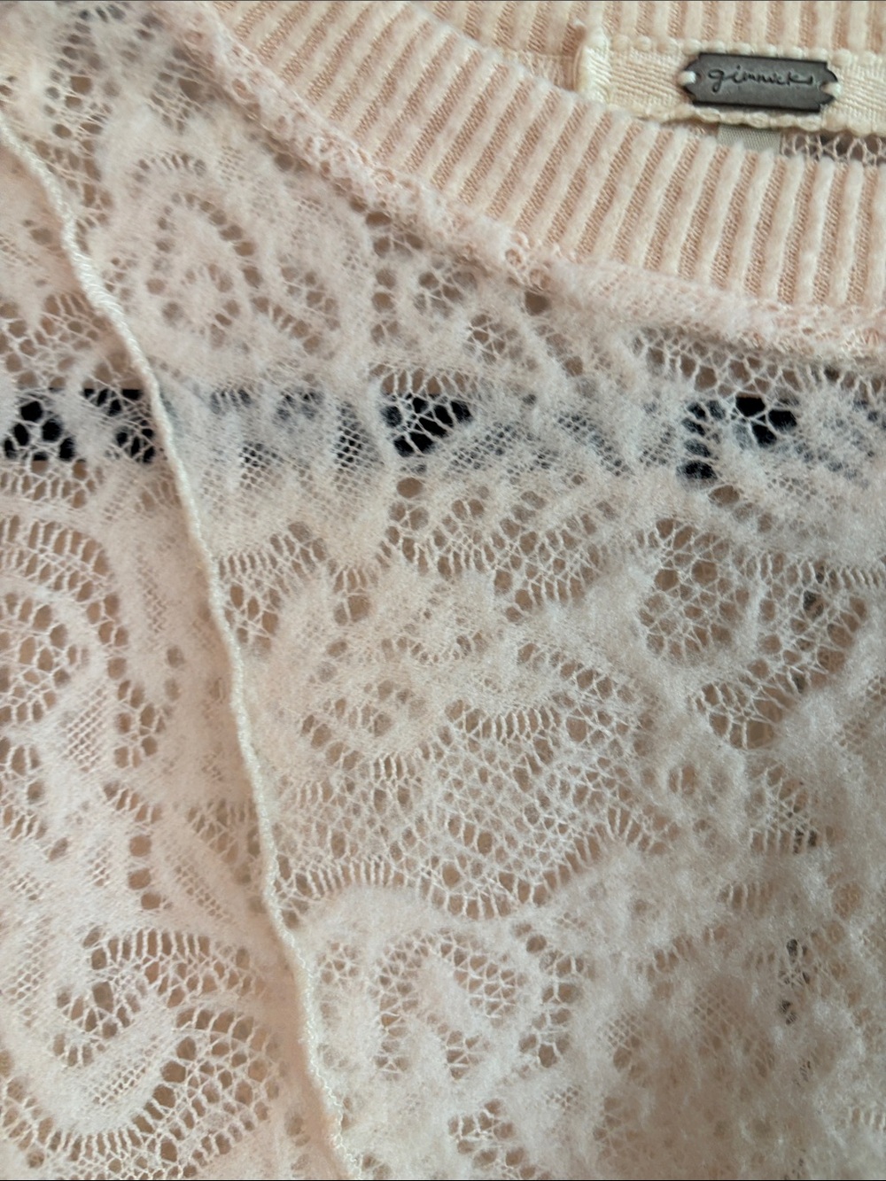 gimmicks by BKE Cream Lace Long-Sleeve Sweatshirt - Picture 4 of 12